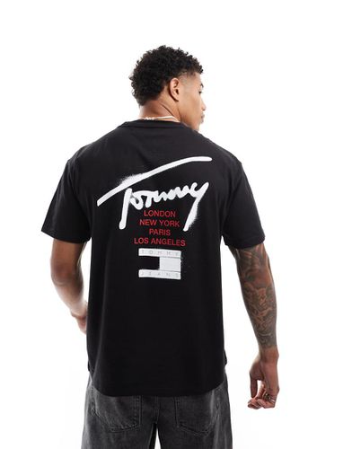 T-shirt avec imprimé signature style graffiti au dos - Tommy Jeans - Modalova