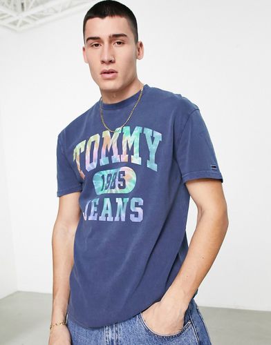 T-shirt classique style universitaire avec logo effet tie-dye - Tommy Jeans - Modalova