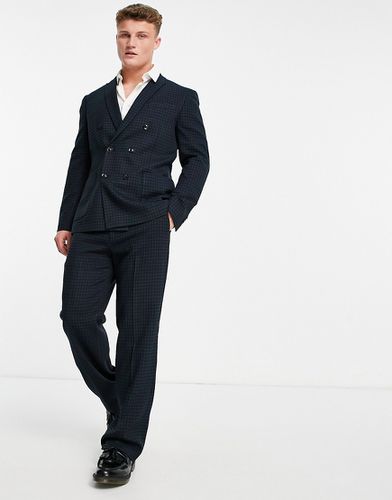 Pantalon de costume décontracté à carreaux Blackwatch - Bleu et vert - Topman - Modalova