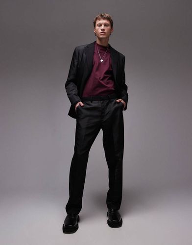 Pantalon de costume droit en tissu mélangé - Topman - Modalova