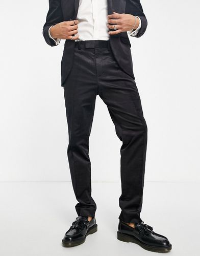 Pantalon de costume slim en velours côtelé - Noir - Topman - Modalova