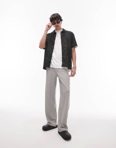 Pantalon de jogging droit en tissu ottoman - clair - Topman - Modalova