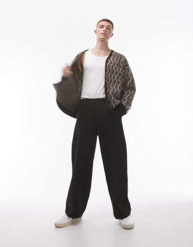 Pantalon large en sergé de coton - Topman - Modalova