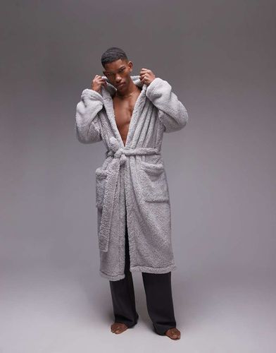 Robe de chambre duveteuse confortable - clair - Topman - Modalova