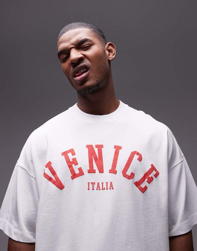 T-shirt oversize avec imprimé Venice - Topman - Modalova