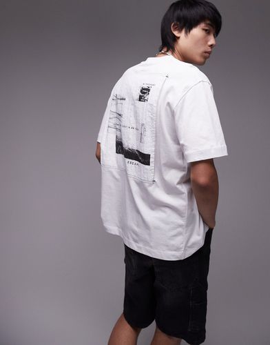 T-shirt oversize avec patch photographique sur le devant et au dos - Topman - Modalova