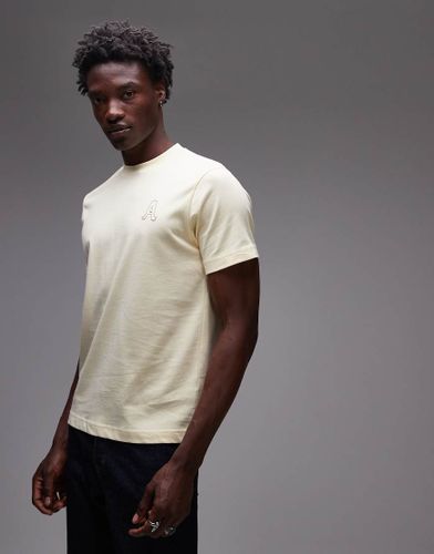 T-shirt standard avec lettre brode - Topman - Modalova