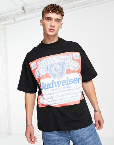 T-shirt ultra oversize à imprimé Budweiser - Topman - Modalova