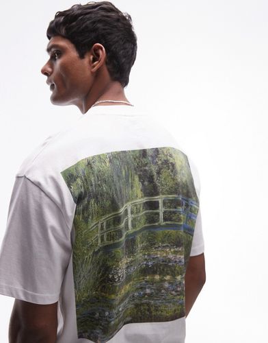 T-shirt ultra oversize avec imprimé Le Pont Japonais de Monet - Topman - Modalova