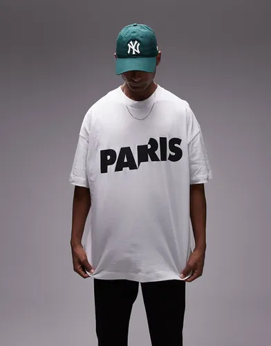 T-shirt ultra oversize avec imprimé Paris - Topman - Modalova