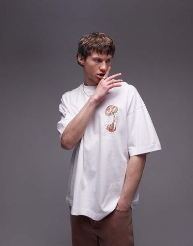 T-shirt ultra-oversize de qualité supérieure avec imprimé méduse au dos - Topman - Modalova