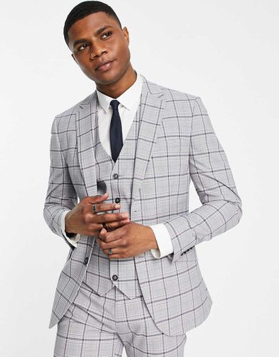 Veste de costume coupe droite super skinny à carreaux - Topman - Modalova