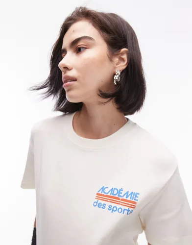 T-shirt à imprimé Académie des sports » - Écru - Topshop - Modalova