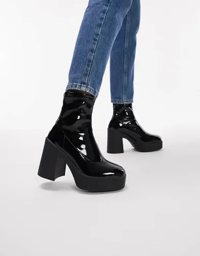 Bobbie - Bottes souples à talon et semelle plateforme - Topshop - Modalova