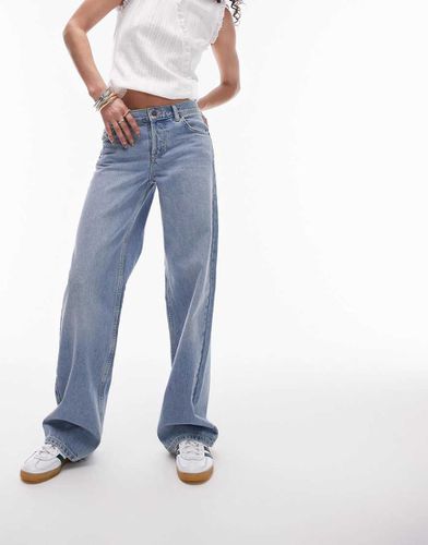 Ember - Jean ample à taille basse en denim délavé - Topshop - Modalova