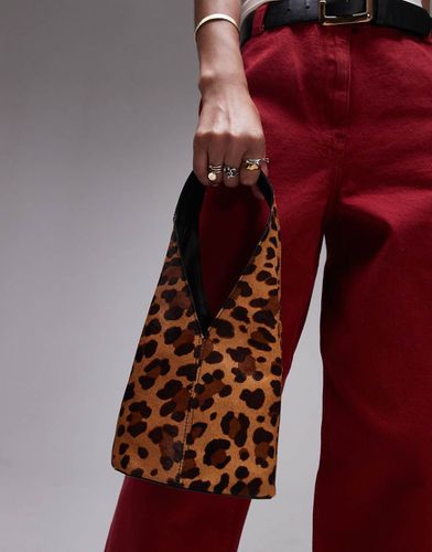 Gima - Sac à main en cuir imprimé léopard - Topshop - Modalova