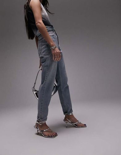 Jean mom confort en denim stretch délavé - Topshop - Modalova