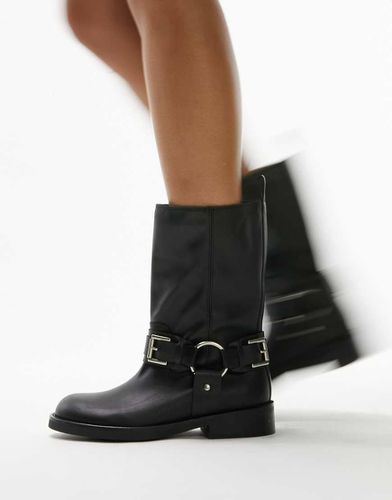 Lea - Bottes en cuir de style motard de qualité supérieure - Topshop - Modalova