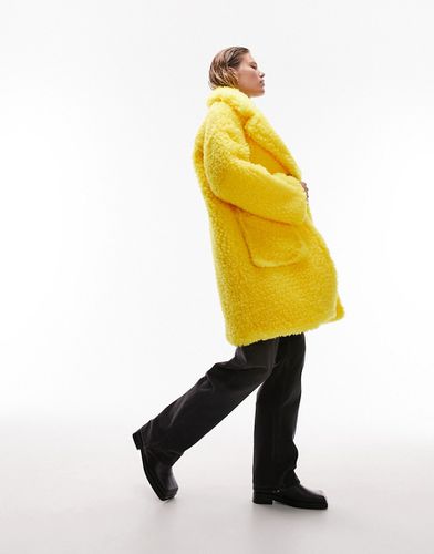 Manteau imitation peau de mouton chunky - Topshop - Modalova
