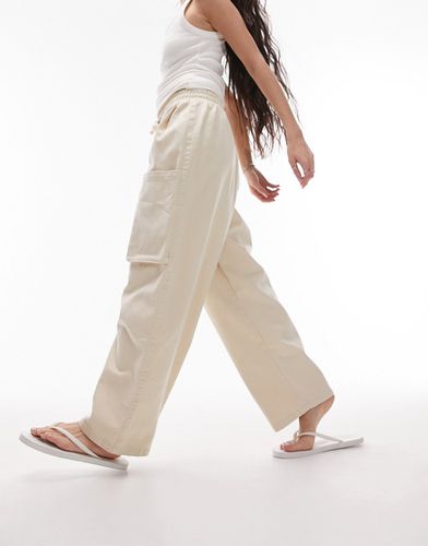 Pantalon coupe ballon avec poches oversize - Écru - Topshop - Modalova