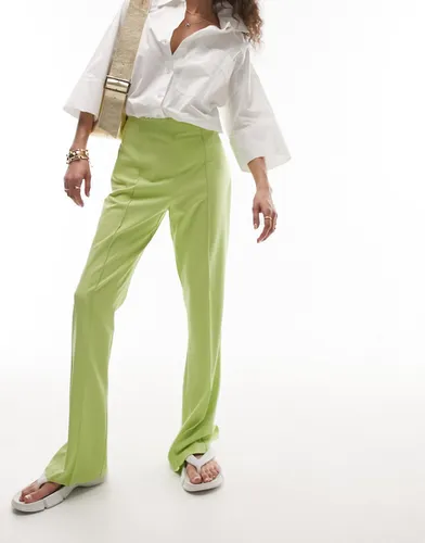 Pantalon d'ensemble fendu à l'arrière à taille haute - Citron vert - Topshop - Modalova