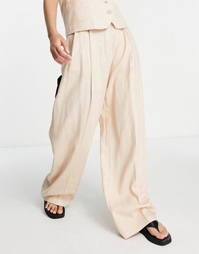 Pantalon d'ensemble oversize coupe masculine - pâle - Topshop - Modalova