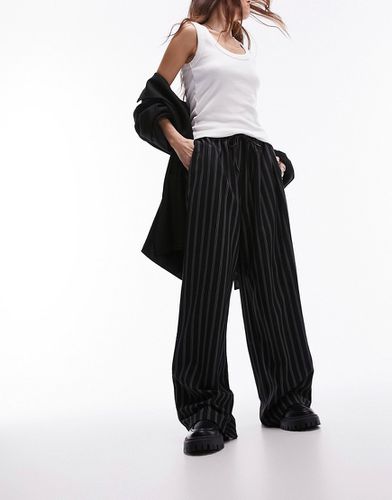 Pantalon large d'ensemble noué à la taille à rayures - Topshop - Modalova