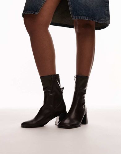 Penny - Bottines à talon carré et bout rond - délavé - Topshop - Modalova