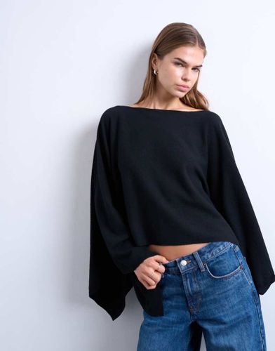 Topshop - Poncho en maille - Noir - Topshop - Modalova