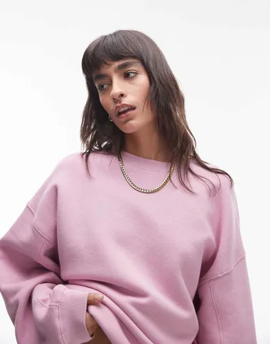 Premium - Sweat-shirt à surpiqûres - Topshop - Modalova