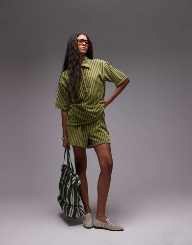 Short d'ensemble en tissu ponge  rayures - Topshop - Modalova