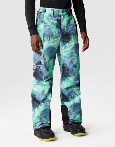 Freedom - Pantalon de ski isolant imprimé camouflage teinté délavé - glacier - The North Face - Modalova