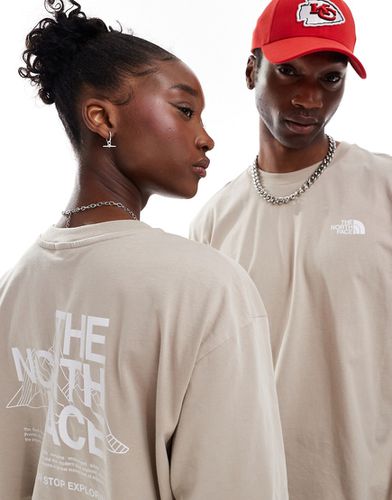 Mountain Sketch - T-shirt oversize imprimé au dos - Beige clair - The North Face - Modalova