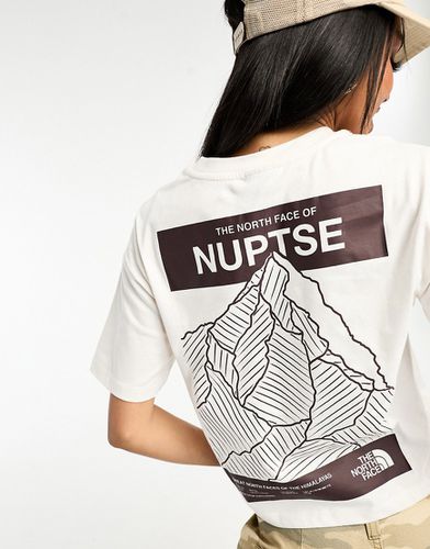 Nuptse - T-shirt crop top imprimé au dos - Crème - The North Face - Modalova
