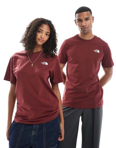 T-shirt unisexe avec logo NSE carr imprim au dos - Bordeaux - The North Face - Modalova
