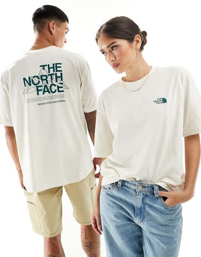 T-shirt oversize avec imprimé dessin montagne au dos - cassé - The North Face - Modalova