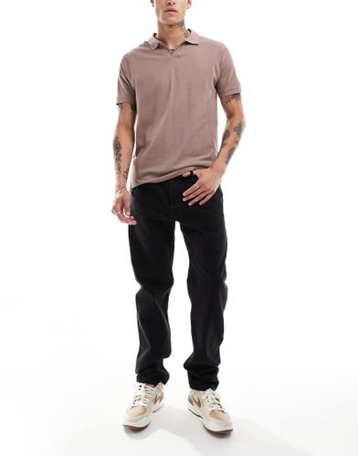 Polo en jersey  col ouvert - Taupe - Threadbare - Modalova