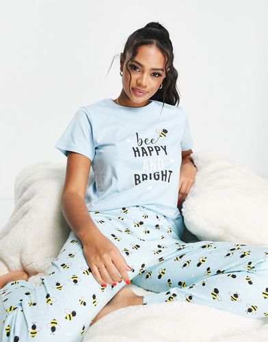 Pyjama long à motif abeilles - clair - Threadbare - Modalova