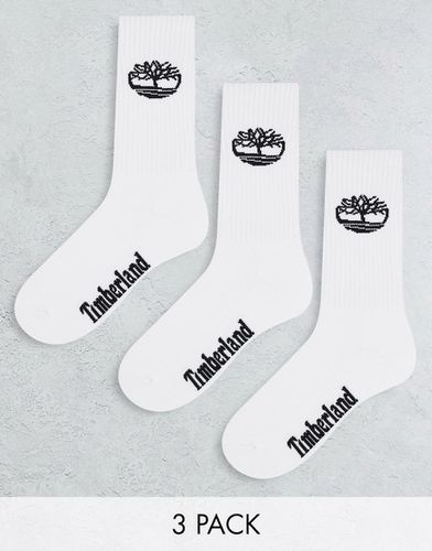 Lot de 3 paires de chaussettes à double logo - Noir - Timberland - Modalova