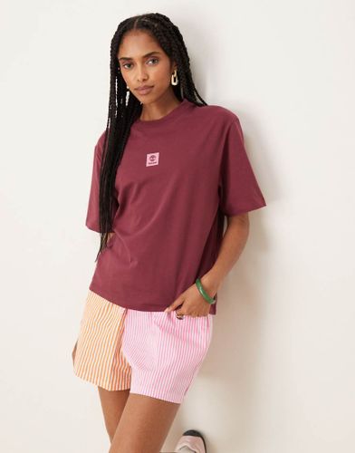 Stack - T-shirt manches courtes  logo - Bordeaux - Timberland - Modalova