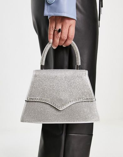 Mini sac à main orné de strass - Éclat argent - True Decadence - Modalova