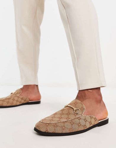 Snaffle - Mocassins à mors forme mules - Imprimé beige - Truffle Collection - Modalova