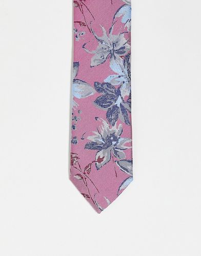 Cravate à grand imprimé fleuri - /bleu - Twisted Tailor - Modalova
