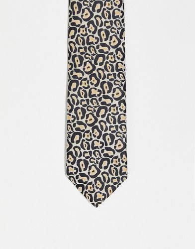 Cravate à imprimé léopard sur l'ensemble - Noir - Twisted Tailor - Modalova