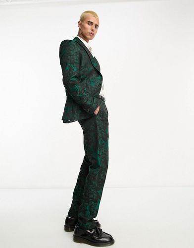 Gilmour - Pantalon de costume à imprimé floral texturé en jacquard - Twisted Tailor - Modalova