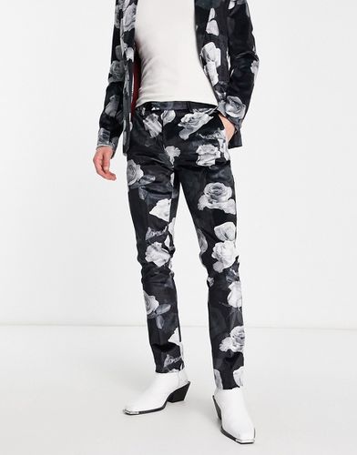 Lincoln - Pantalon de costume skinny - Noir à fleurs - Twisted Tailor - Modalova