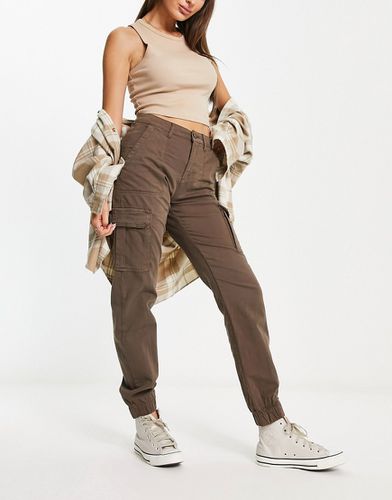 Pantalon slim style utilitaire en sergé de coton - Olive - Urban Classics - Modalova