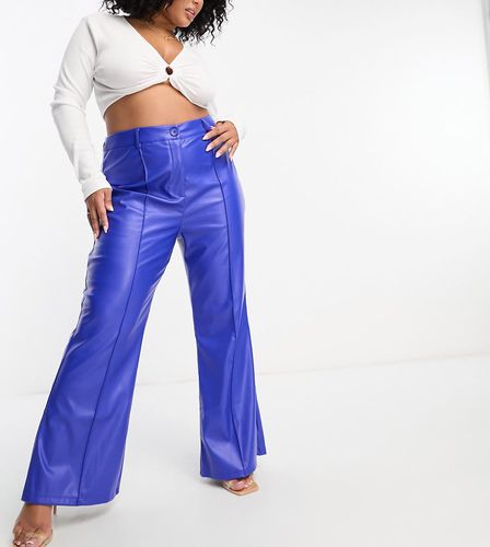 Pantalon ample d'ensemble en similicuir - de cobalt - Urban Threads Curve - Modalova