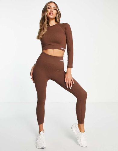 Legging de sport sans coutures - chocolat - Urban Threads - Modalova