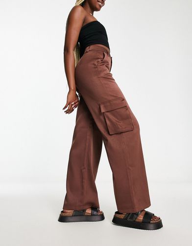 Pantalon cargo large - Marron chocolat - Urban Threads - Modalova
